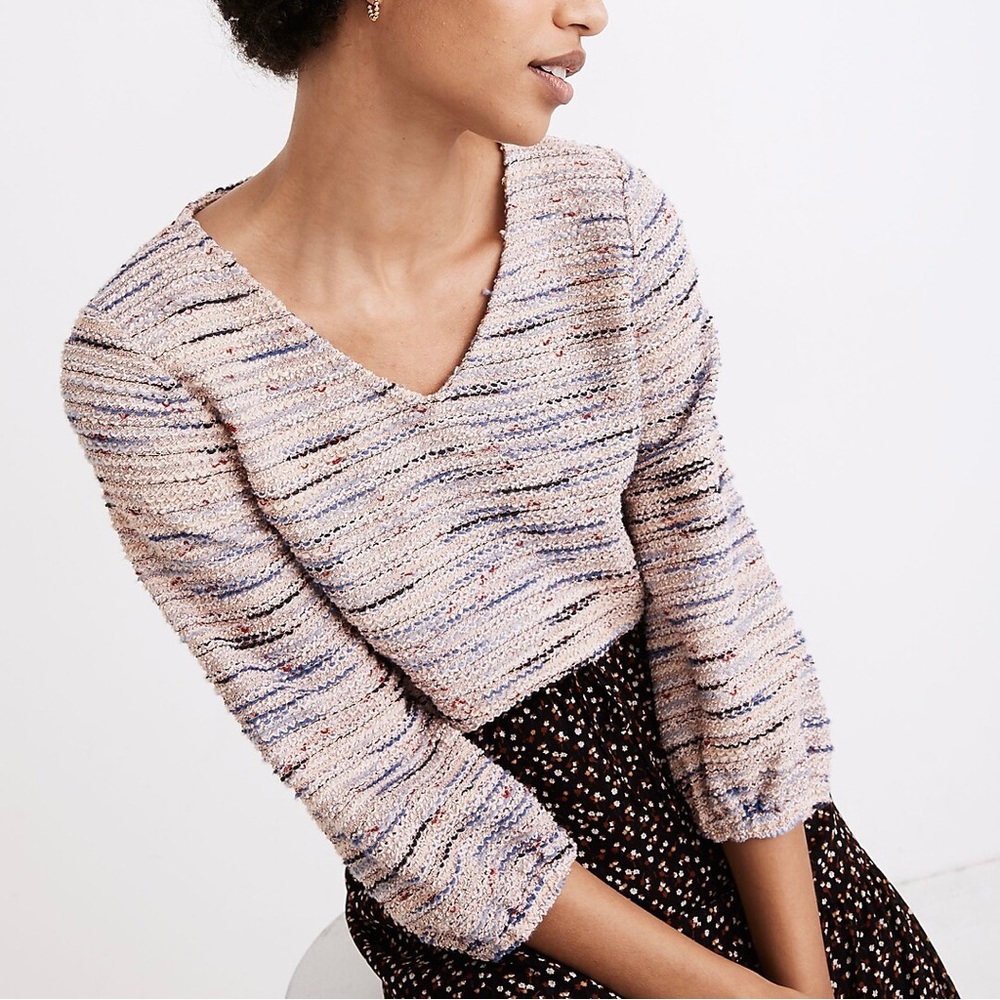 Madewell Rainbow Jacquard Full Sleeve Top
